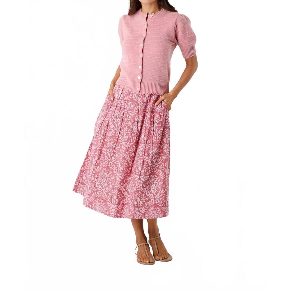 NEW MAREA short sleeve evelyn cardigan in faded rose